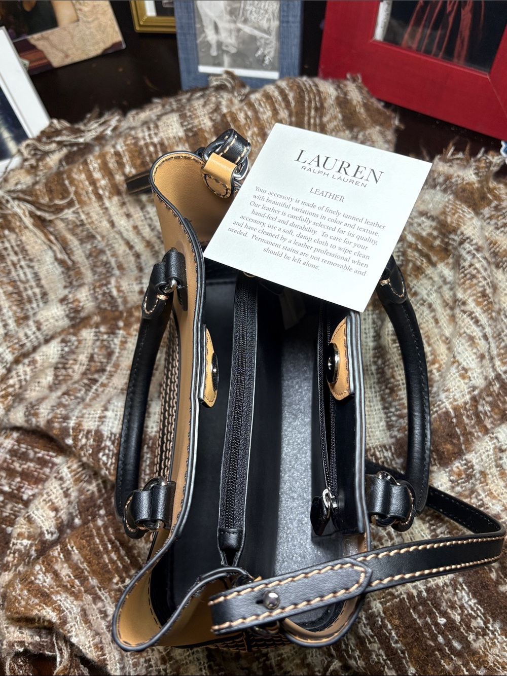 LAUREN Ralph Lauren Leather Small Marcy Satchel 8x10x4.5 SoldOut NWOT Style 6264 - Picture 12 of 16